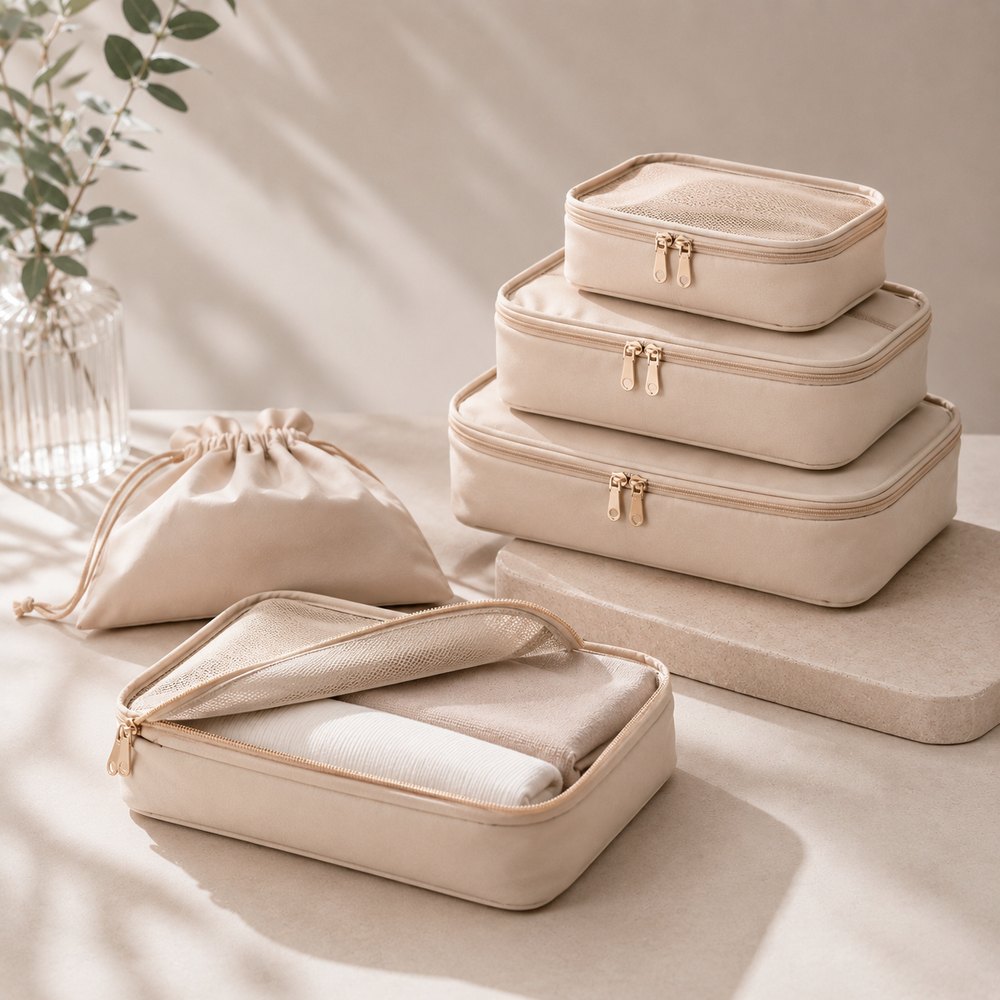 Custom travel organizers and packing cubes for travel brands