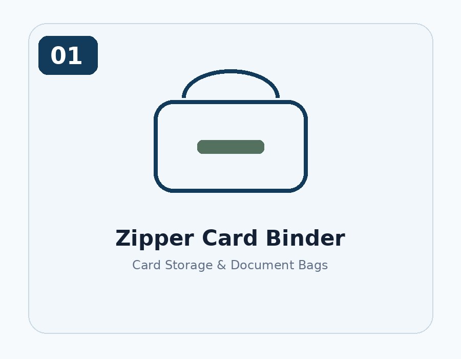 Zipper Card Binder custom bag product image
