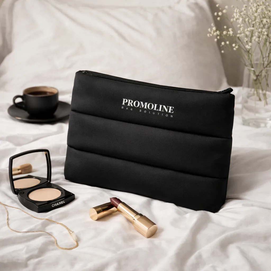 Minimalist Quilted Makeup Pouch